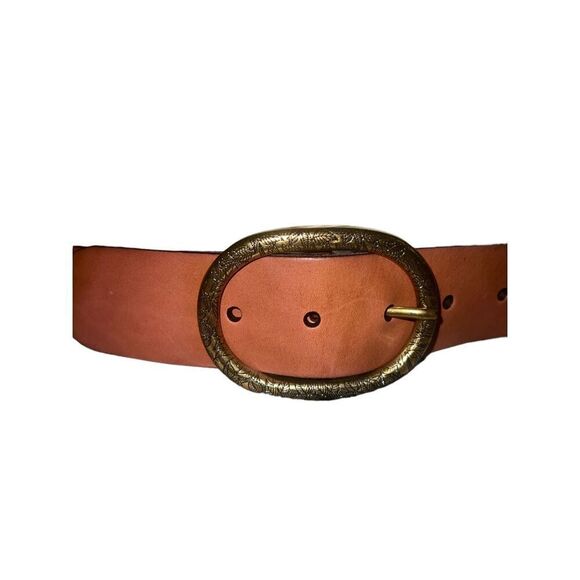 ✨FOSSIL VINTAGE OVAL LEATHER BELT IN BROWN SZ SMALL✨ - Picture 5 of 9